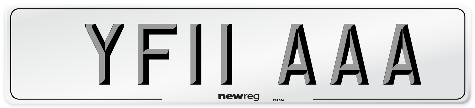 YF11 AAA Number Plate from New Reg